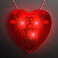 FlashingBlinkyLights Red Flashing LED Light Up Heart Necklace - Perfect for Parties, Gifts, and Festivals