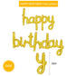 Beishida Gold Happy Birthday Balloons Banner,16 Inch Mylar Foil Birthday Letters Balloons Sign Reusable Ecofriendly For Birthday