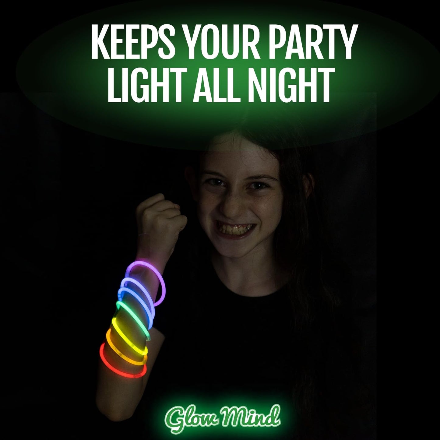 200 Ultra Bright Glow Sticks Bulk - Halloween Glow In The Dark Party Supplies Pack - 8' Glowsticks Party Favors With Bracelets And Necklaces