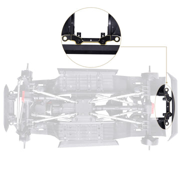 HobbyPark Brass Rear Bumper Mount Servo Mounting Bracket Stand Compatible with 1/10 Axial SCX10 III Upgrades JLU Wrangler