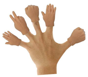 Thegag Finger-Hands Rock Paper Scissors Game Set Of 6 Hands 2 Of Each Tiny-Finger-Hand Realistic Feeling Soft Finger Puppets-Mini-Gag-Gift Stocking-Stuffer Really-Weird-Stuff