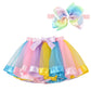 Bgfks Layeredtulle Rainbow Tutu Skirt For Newborn Baby Girls 1St Birthday Photography Outfit Sets. (Light Rainbow, 0-24 Months)
