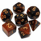 CREEBUY DND Dice Set Black Mix Gold Nebula Dice for Dungeon and Dragons D&D RPG Role Playing Games Dice Set with D20 D12 D10 D%