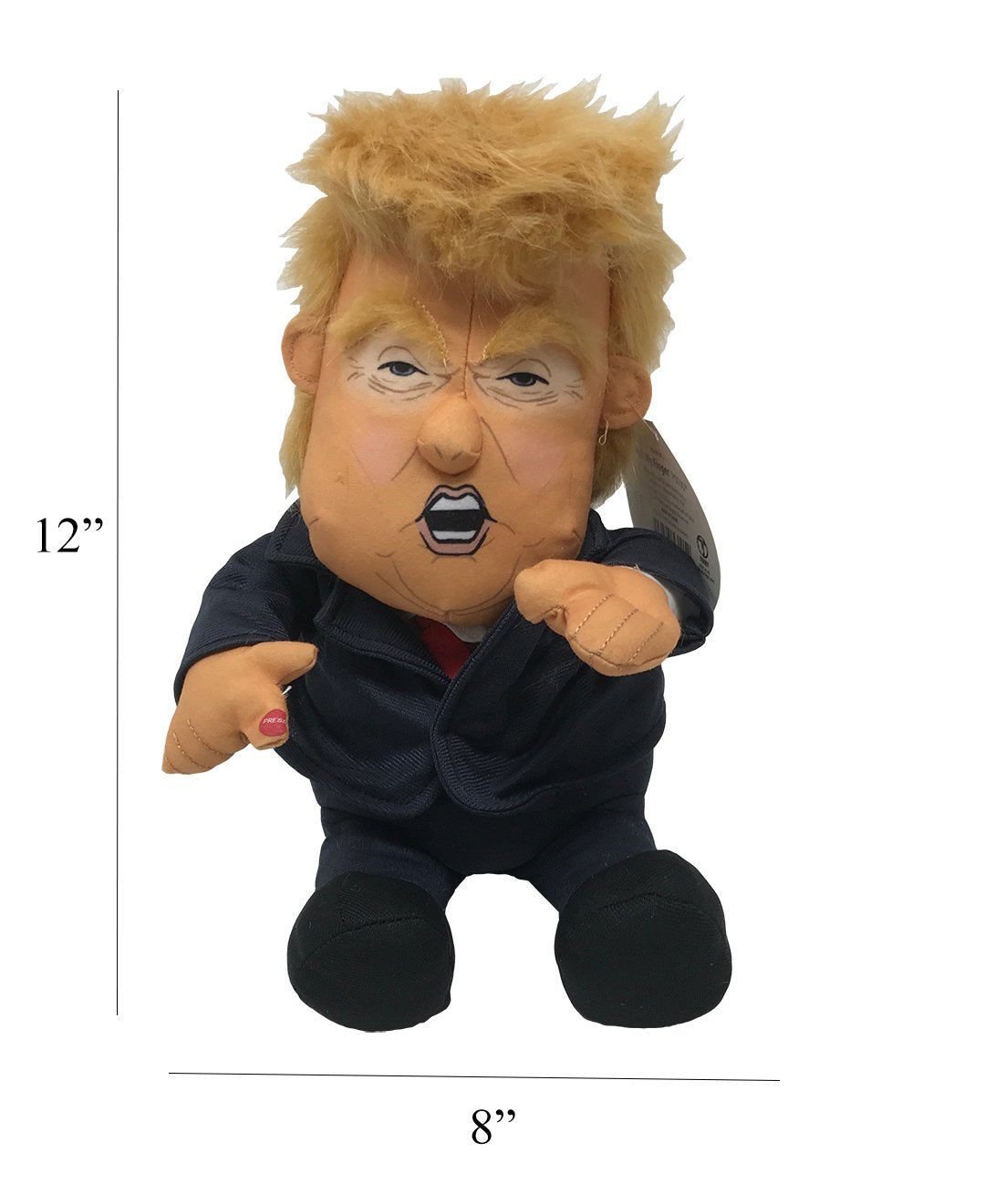Pull My Finger Farting Donald Trump Plush Figure Doll -With Animated Hair-10.5 Inches Tall