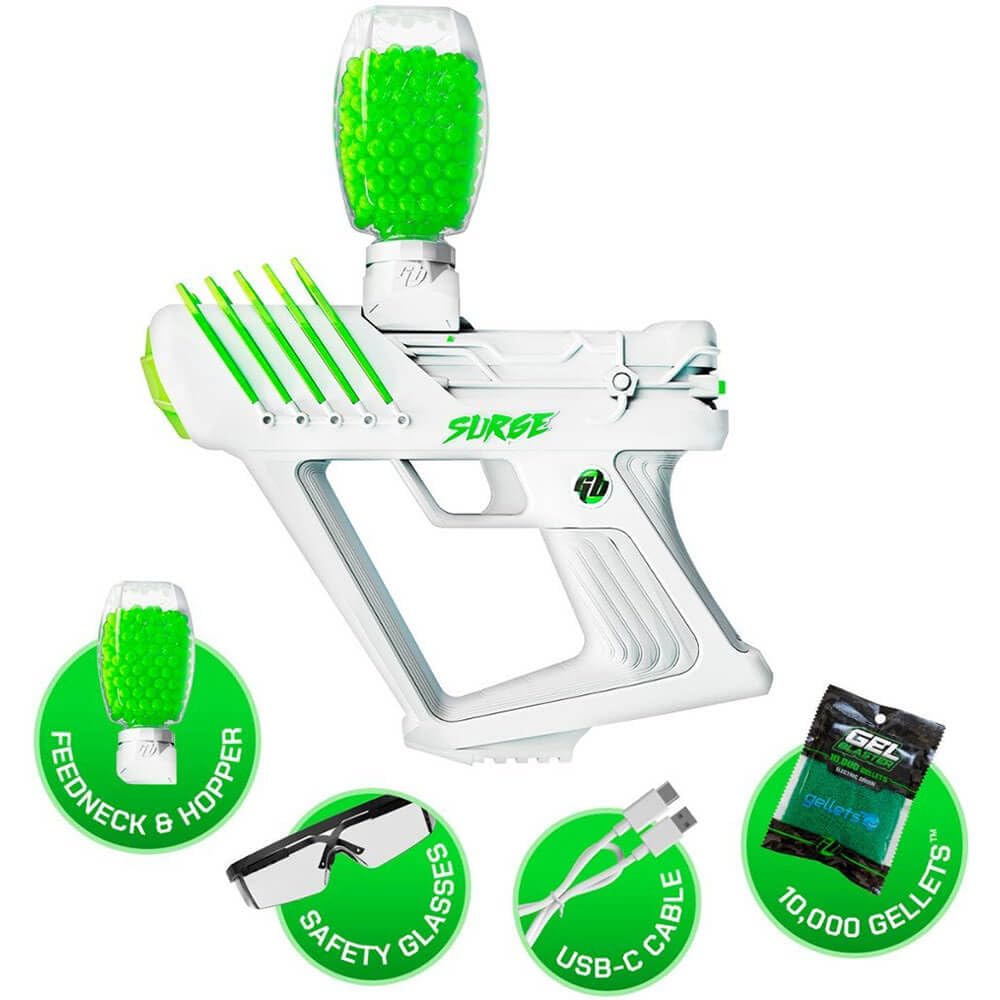 Gel Blaster Original Gel Blaster Surge - 170 FPS, 100+ Foot Range, Green, Model GBS001-AMZ, Semi & Automatic Modes, Ages 14+