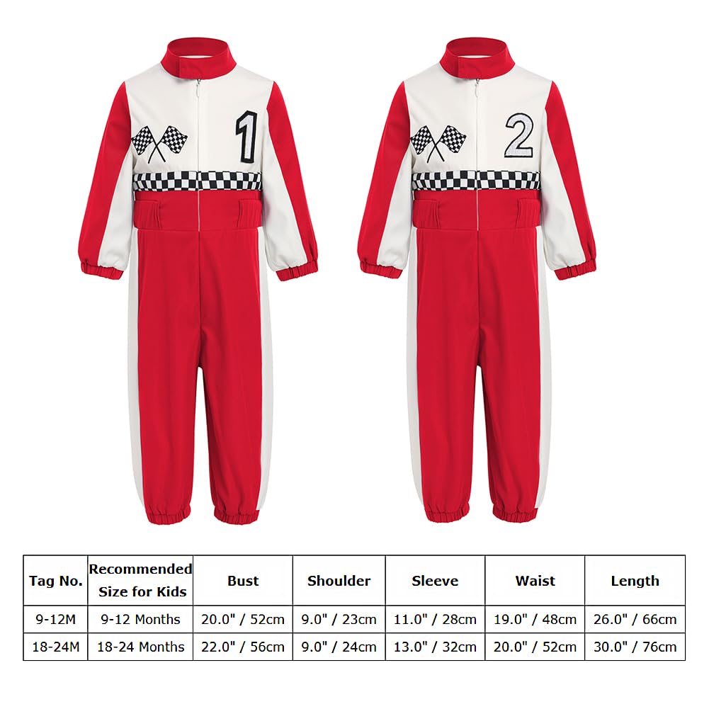 Imekis Second Birthday Outfit Boy: Race Car 2Nd Birthday Outfit Girl Two Year Old Cake Smash Outfits Toddler Baby Fall Winter Long Sleeve Jumpsuit Construction Party Photoshoot Red 2 18-24 Months