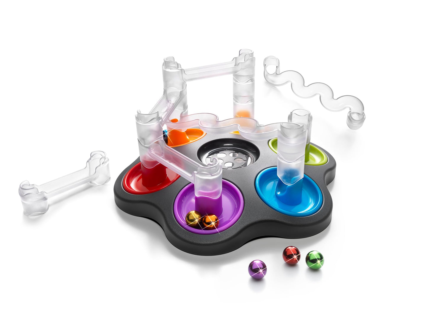 SmartGames Drop Zone Marble Run Logic Game with 80 Challenges for Ages 8 - mature-themed
