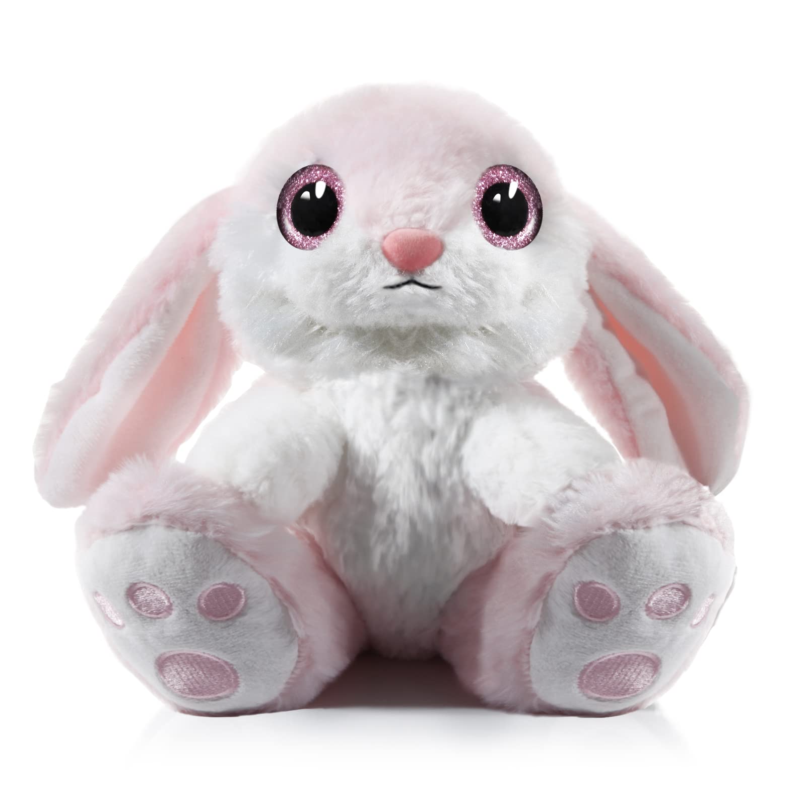 Nleio Easter Bunny Stuffed Animal, 8.5'' Bunny Plush Rabbit with Floppy Ears, Huggable and Washable, Baby Stuffed Animals for Gi