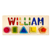 Wooden Name Puzzle For Kids Personalized, Educational Stacking Toys Shape Color Sorter Toys For 3+ Year Old Toddlers Boys Girls,