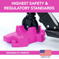 50 Strong Scooter Stand - Fits Most Scooters - Interlocking Offset Extra Stable Base - Pink