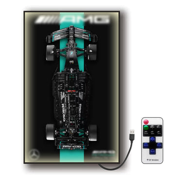 Car Wall Mount For Lego Mercedes Amg 42171, Display Wallboard With Led Lights For Car, Adult Collectibles Wall Mounted For Build