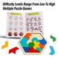 Skrtuan Wooden Hexagon Puzzle For Kid Adults Brain Teaser Blocks Puzzles Games Toy Shape Pattern Block Tangram Geometry Logic Iq Stem Montessori Educational Gift For All Ages Children Boys Girls