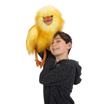 Folkmanis Funny Bird Hand Puppet, Yellow; Orange