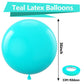 Bezente Teal Giant Balloons 36 Inch - 8 Pack Jumbo Teal Balloons Large Round Turquoise Latex Balloons For Wedding Baby Shower Bi
