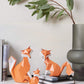 Haucoze Fox Figurine Statue Gifts Geometric Sculpture Decor Polyresin Animal Arts 4.0 Inch