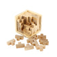 3D Wooden Brain Teaser Puzzle Cube Wooden Puzzles T-Shaped Jigsaw Logic Puzzle Game Puzzles Educational Toy For Kids And Adults (Natural)