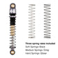 INJORA 43mm Aluminum Shocks Threaded Tele Shock Absorber Damper for 1/24 RC Crawler Car Axial SCX24 AXI90081 Deadbolt Micro Craw