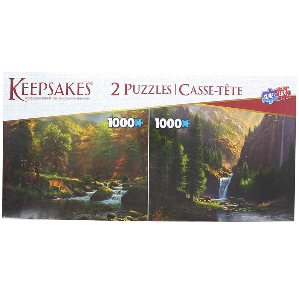 Set Of 2 Keepsakes 1000 Piece Jigsaw Puzzles | Mountain Landscapes
