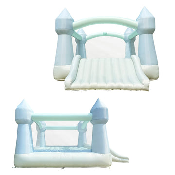 Bounceland Party Castle Daydreamer Mist Bounce House, 16.4 Ft L X 13.1 Ft W X 9.3 Ft H, Basketball Hoop, Ul Strong Blower Includ