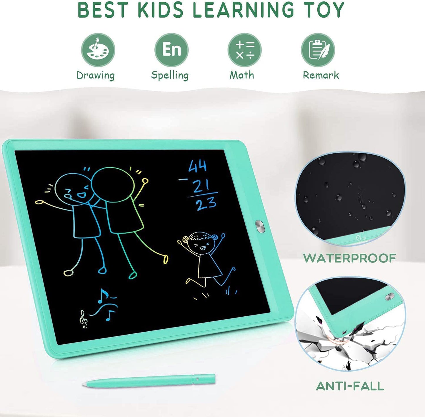 TEKFUN Kids Toys 10Inch LCD Writing Tablet, Mess Free Coloring Doodle Board, Drawing Pad for Kids Games Educational Toys for Age