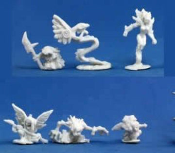 Reaper 77196: Familiars 2 (6) Dark Heaven Bones Plastic Miniatures