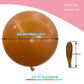 In-Jooyaa 24 Inch Latex Big Round Balloons 7 Pack Brown Thick Giant Balloons For Photo Shoot Wedding Baby Shower Birthday Party