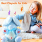 Hcdoujoy Baby Blue Peek A Boo Elephant Plush Stuffed Singing Elephant, Repeat What You Say, Musical For Toddler With Moving Ear, Singing Talking Stuffed Animal Baby Toy For Boy Girl