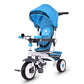 Costzon Tricycle For Toddlers, 4 In 1 Trike W/Parent Handle, Adjustable Canopy, Storage, Safety Harness & Wheel Brakes, Baby Pus