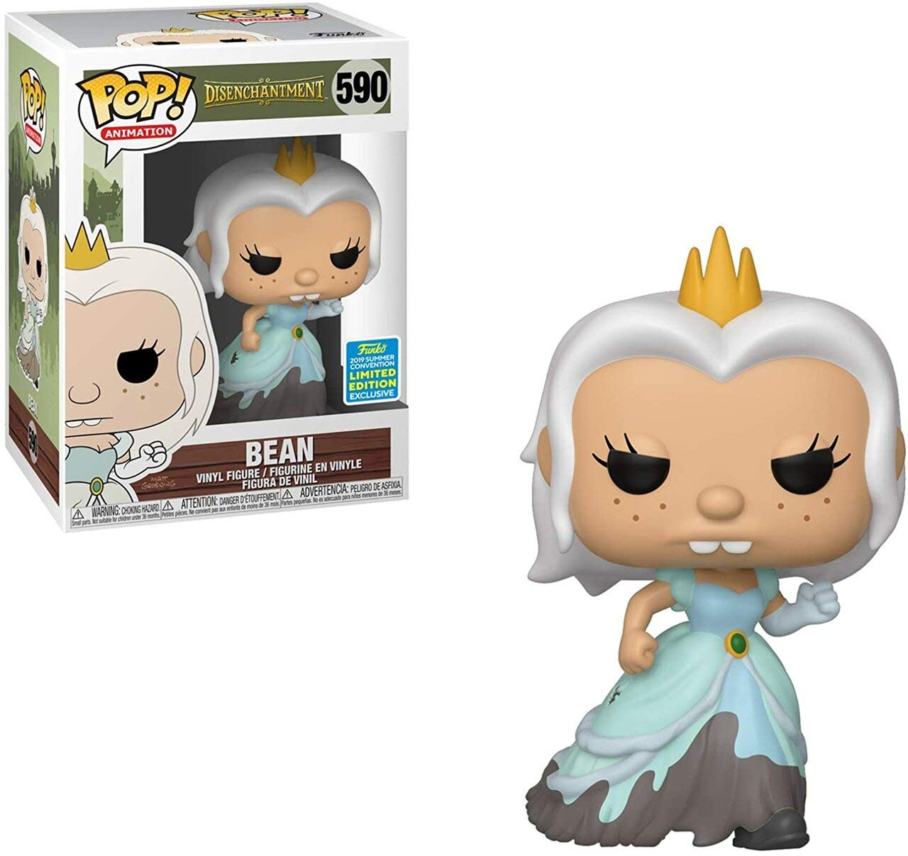 Funko Pop Disenchantment Princess Bean Sdcc 2019 Shared Sticker Excluisve