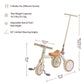 Kidpop Pony 4-in-1 Kids' Tricycles Pedal Vehicles for 1-4 Push Slide Ride On Toy Balance Bike Baby Walker Stroller (White)