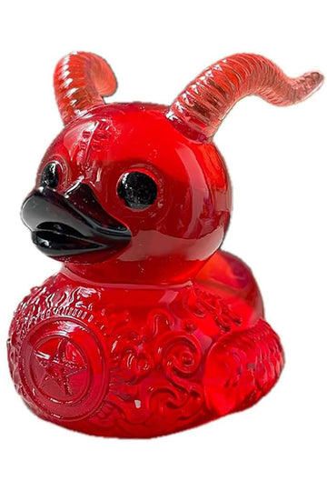 Jabubeagup Unique Rubber Duck, 3 Inch Gothic Satanic Duck, Cyberpunk Resin Punk Ducks, Funny Duck Toys, For Kids Or Friends, Col