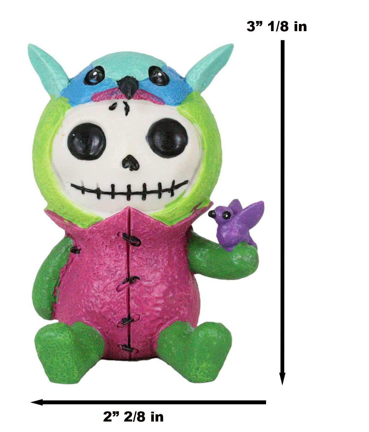 Ebros Gift Furry Bones Humphrey The Hummingbird Costume Skeleton Monster Collectible Figurine 3' H Furrybones Ossuary Macabre Halloween Accent Collector Item