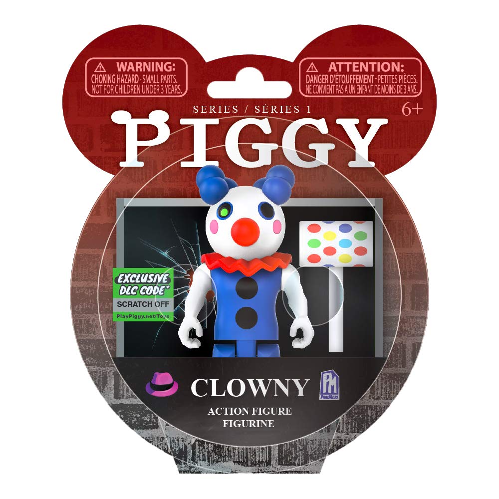 PIGGY Action Figure - Clowny Articulated Buildable Action Figure Toy  Series 1 Collectible