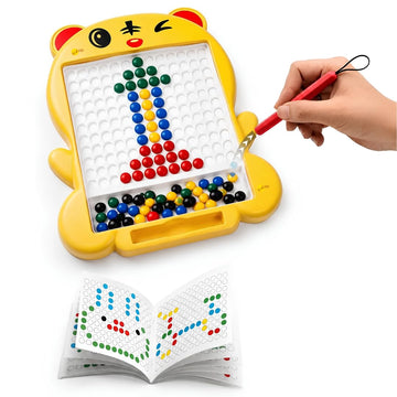 Kidoyz Magnetic Drawing Board for Kids with 80 Magnetic Beads & Pen, Large Magnetic Doodle Board, Montessori Educational Learnin