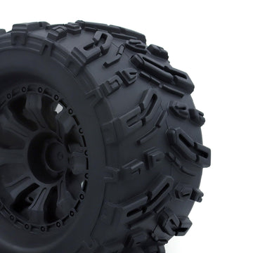 Surpass Hobby Height 4.92'' (125mm) RC Truck Wheels and Tires Set for 1/10 Monster Truck Wheels Tires for HPI/HSP/Savage XS TM F