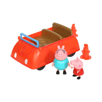 Peppa Pig PeppaS Family Red Car With Sound Effects, Includes 2 Figures, PeppaS Preschool Toy 3 Years And Up, Birthday Gift Toy