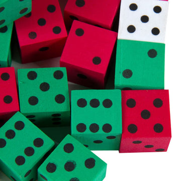 hand2mind Manipulite 3 Color Dot Dice, 5/8'', Set of 72