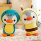 Cute Duck/Penguin Stuffed Animal in Costume Adorable Plushies Wearing Outfit Plush Toys Great for Kids and Lovers Stuffed Penguin Animals 10 Inch (Bee)