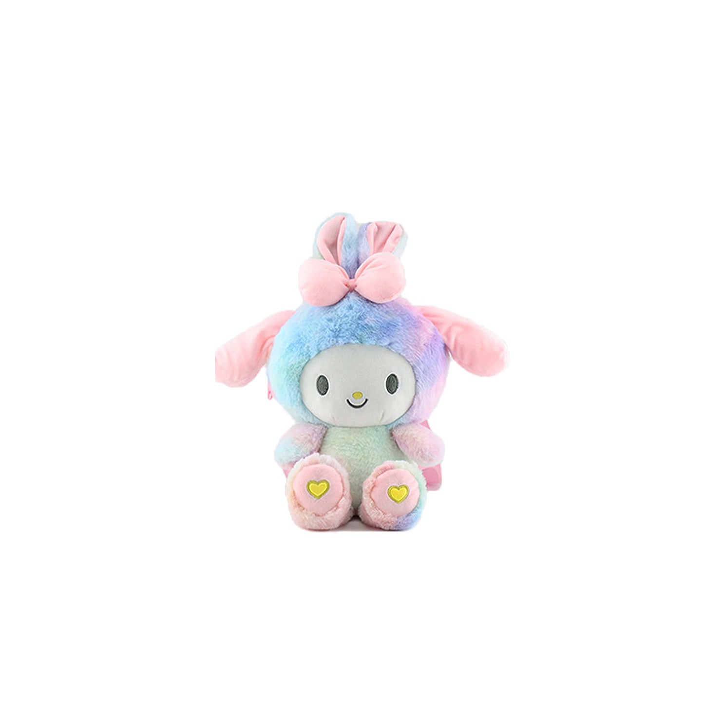 Awcvire Kuromi My Melody Plush Backpack, 15.7 Cute Cartoon Figure Plush Doll Schoolbag for Kids and Girls, Adorable Plush Bag fo