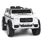 HONEY JOY Ride On Truck  Licensed Mercedes-Benz Maybach G650 Battery Powered Ride On Toys Car w/Remote Control  LED Lights  Music  Slow Start  12V Electric Cars for Kids  Gift for Boys Girls (White)