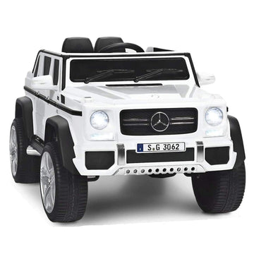 HONEY JOY Ride On Truck  Licensed Mercedes-Benz Maybach G650 Battery Powered Ride On Toys Car w/Remote Control  LED Lights  Music  Slow Start  12V Electric Cars for Kids  Gift for Boys Girls (White)