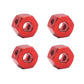 Vgoohobby 4Pack 12mm Metal Wheel Hex Hub Adapter Connector Compatible with WPL B14K C-14 C-24 1/16 MN-D90 MN-D90K MN45 MN99 1/12