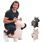 WALIKI Huge Bouncy Horse Hopper | Benny for Larger Kids and Even mature-themeds | Bull Riding Hoppy Horse | X-Large (Beige)