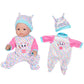 Doll Clothes 3 Set Baby Doll Clothes Fit For 16 To 17 Inch Baby Dolls 15 Inch Dolls(Total 7 Pcs)