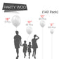 Partywoo White Balloons, 140 Pcs Pearl White Balloons Different Sizes Pack Of 18 Inch 12 Inch 10 Inch 5 Inch White Balloons For Balloon Garland Or Balloon Arch As Birthday Party Decorations, White-Z30