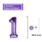 1 Number Balloon Purple 40 Inch Big Foil Mylar 1St Balloons For 1 Year Old Boy Girl Birthday Party Decorations Wedding Anniversa