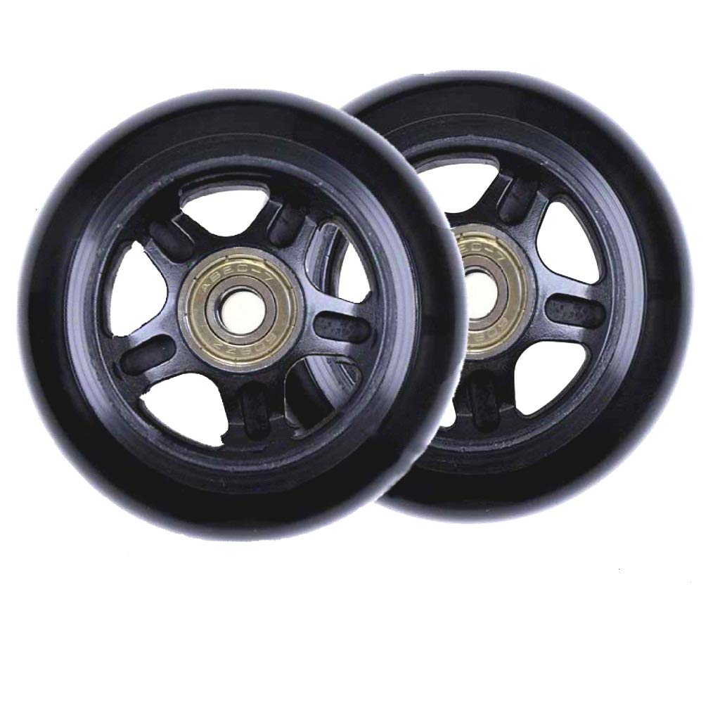 Oro 1 Pair Luggage Wheels Replacement 72 * 24Mm Case Wheels With 8Mm(0.31') Bearings Wheels For Suitcase And Inline Outdoor Skate And Caster Board