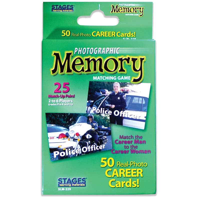 Stages Learning Photographic Memory Matching Game, Careers, Pack of 3