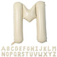 40 Inch Cream Letter Balloons, Large M Letter Balloons Foil Helium Balloons, Mylar Big Single Alphabet M Balloons, Cream Balloon