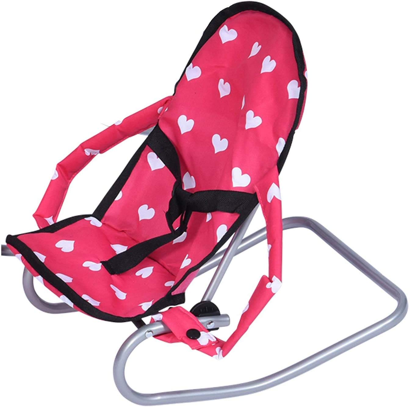 The New York Doll Collection Mega Play Set for 18-Inch Dolls, Pink Hearts, Includes High Chair, Doll Bouncer & Pack N Play, Model A178
